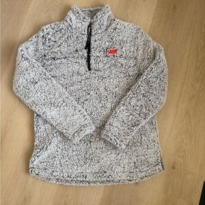 Cozy Gray Sherpa Pullover